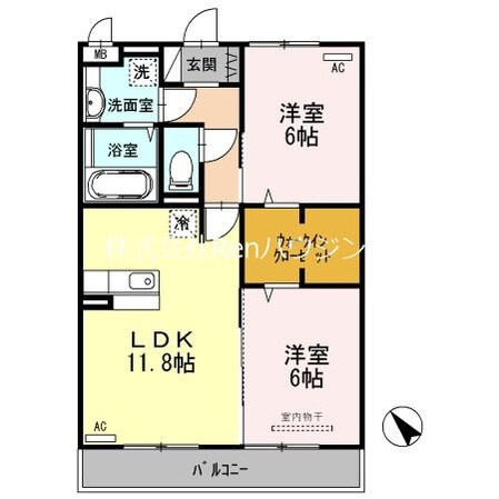 アーバンコート沖洲の物件間取画像